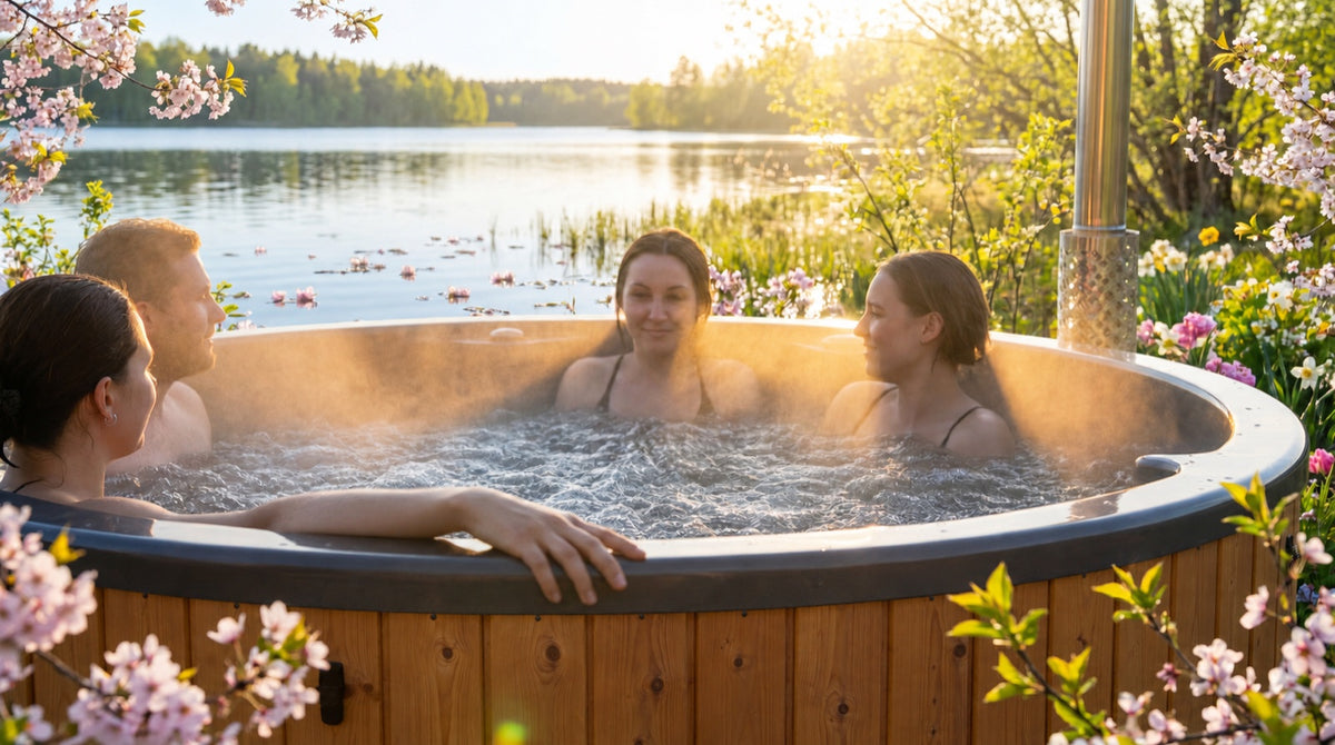Gemeinsam im warmen Hot Tub den Tag ausklingen lassen