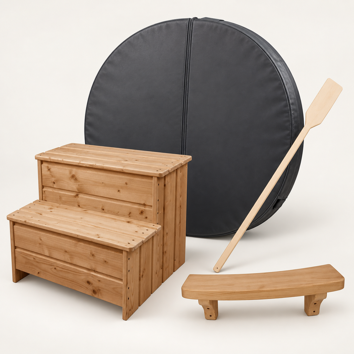 Stiege, Ablageboard, Thermoabdeckung und Paddel für Ihren Hot Tub